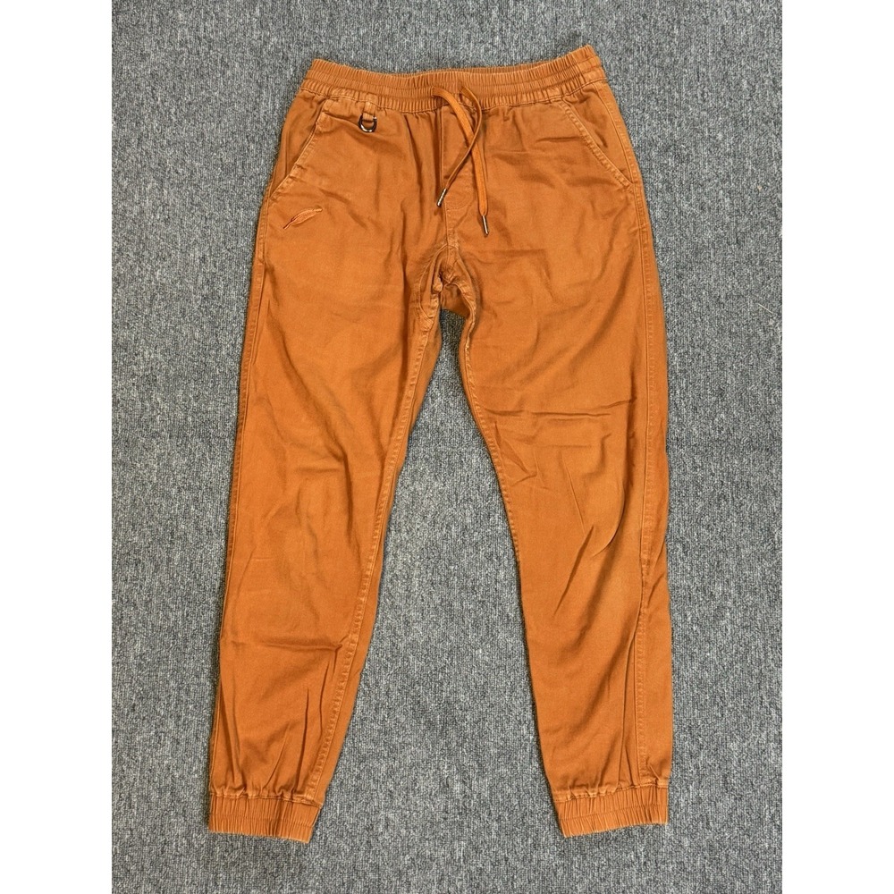 Publish Brand Legacy Jogger Pants Men's 34x28 Rust Orange Stretch D-Ring‎ Cuffed
